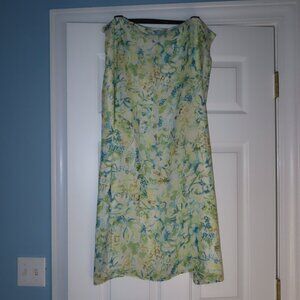 Pendleton Women's 100% Silk Floral Lined Skirt Multi-Color Maxi Length Size 18